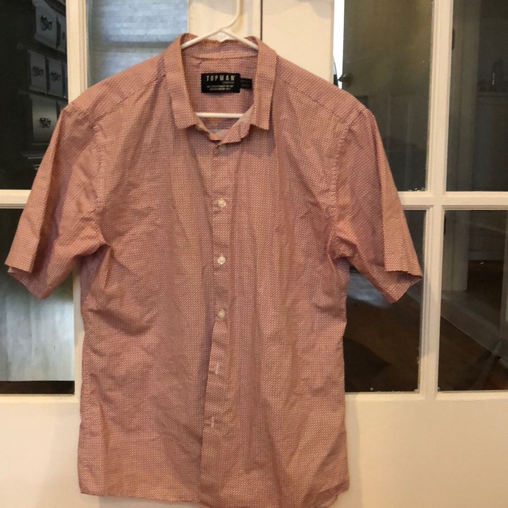 Mens short sleeve button up